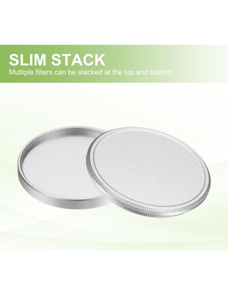 Tapa de Filtro de Lente PATIKIL 39mm Aluminio Plata