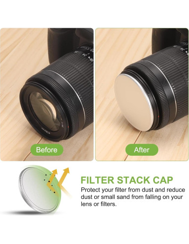 Tapa de Filtro de Lente PATIKIL 39mm Aluminio Plata