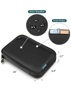 Organizador de Cables de Viaje PAVILIA Negro 25.4x17.3cm 2