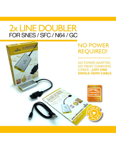 Adaptador HDMI Kaico para Nintendo N64/Gamecube/SNES - 480p