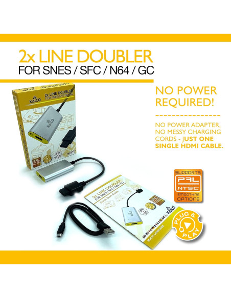 Adaptador HDMI Kaico para Nintendo N64/Gamecube/SNES - 480p