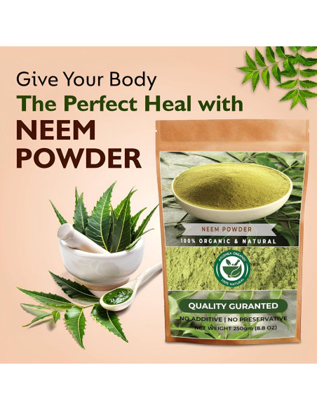 Polvo de Neem 250g Ayushka Organic - Suplemento Natural Piel y Cabello