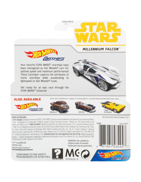 Vehículo Hot Wheels Star Wars Millennium Falcon 1:64