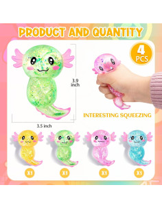 Set de 8 Juguetes Antiestrés Axolote LSGYPAQ - 4 Colores 2