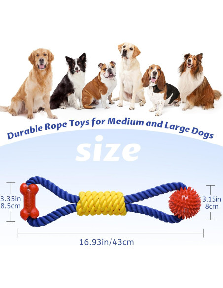 Juguete de Cuerda Interactivo Aitmexcn para Perros Medianos