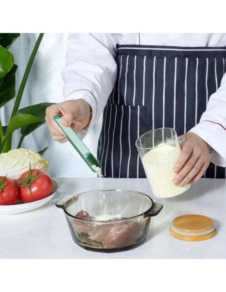 Cucharas Medidoras Doble Punta Dancepanda Verde 20g