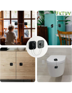 Cerraduras de Seguridad FKTUV para Gabinetes y Refrigeradores - 2 Piezas 2