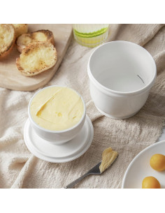 Crock de Porcelana para Mantequilla DOWAN 177ml Blanco 2