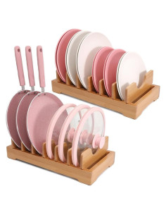 Estante de cocina de bambú XiaoyuziTF, 7 divisores ajustables