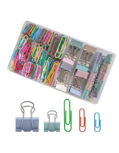 Conjunto de Clips de Oficina Tsondeku 284 Pcs Coloridos