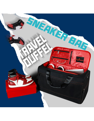 Bolsa de Viaje Duffel Wzsipod para Zapatillas Rojo 55.88x24.89x30.48cm