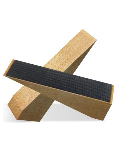 Paquete de 2 Topes de Puerta de Madera OHHLIHOME 16cm Antideslizantes