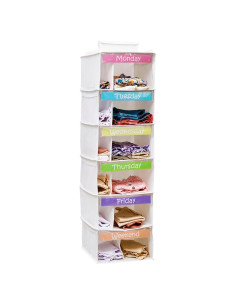 Organizador de Ropa Semanal Colgante Houseables 6 Estantes