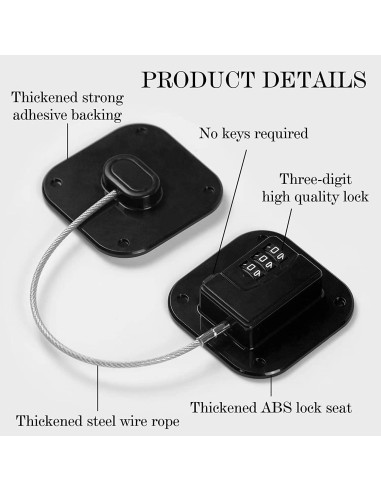 Cerraduras de Seguridad FKTUV para Gabinetes y Refrigeradores - 2 Piezas
