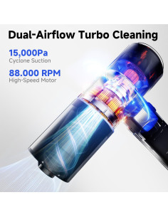 Aspiradora de Coche Mottinhill D120 4-en-1 Sin Cable 15,000Pa 2