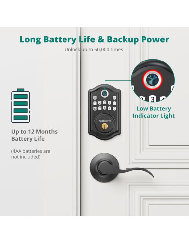 Cerradura Inteligente AkaGear DS10 Pro con Huella Dactilar y APP