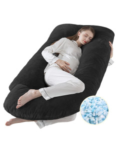 Cojín de Embarazo WhatsBedding J 28x111,8x139,7 cm Negro