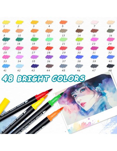 Set de 48 Marcadores Duales FPMYB para Caligrafía y Arte