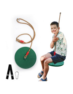 Columpio Giratorio Just.smile 360 para Niños Verde Oscuro