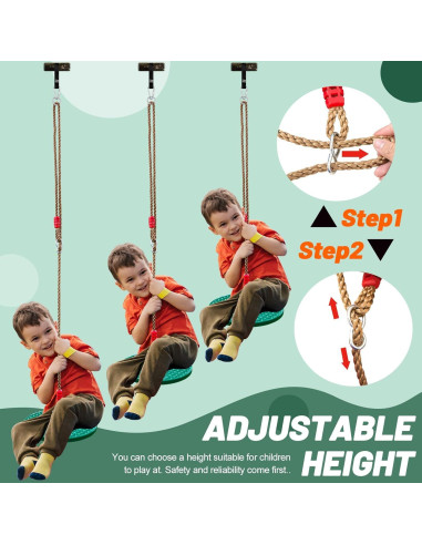 Columpio Giratorio Just.smile 360 para Niños Verde Oscuro