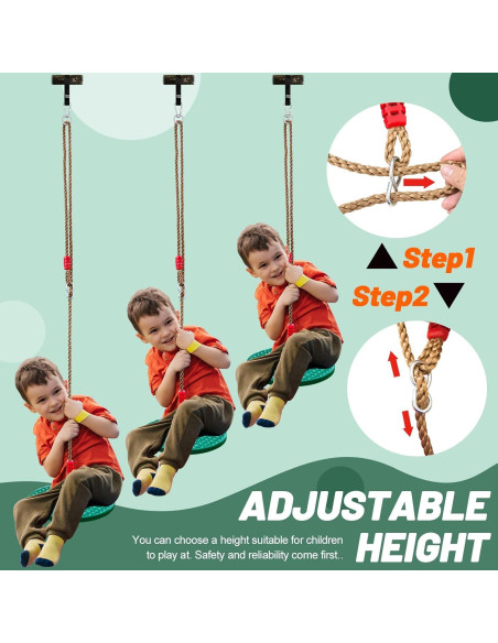 Columpio Giratorio Just.smile 360 para Niños Verde Oscuro