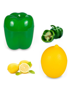 Contenedores de Almacenamiento PIVNASY 2 Piezas Limón y Pimiento Verde