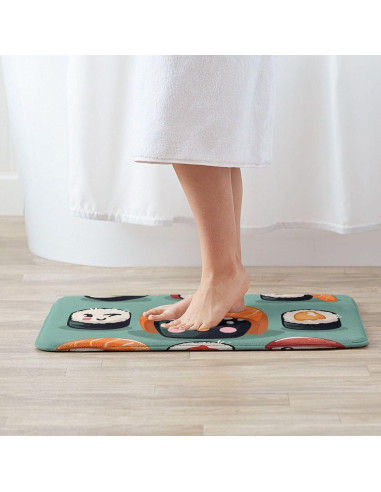 Alfombra de Entrada LKWSCGHM 49.5x80cm Antideslizante Floral