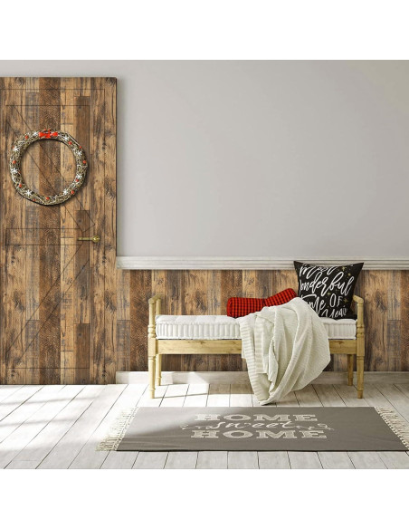 Papel Contacto Autoadhesivo TANONE Madera Marrón 17.5" x 7.2m