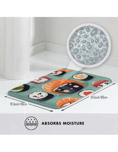 Alfombra de Entrada LKWSCGHM 49.5x80cm Antideslizante Floral