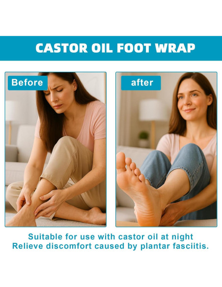 Envoltura de Aceite de Ricino para Pies FDFuZhao - Hidratante