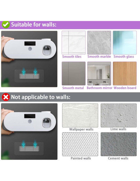 Soporte de Cepillos de Dientes WREWING Blanco con Dispensador