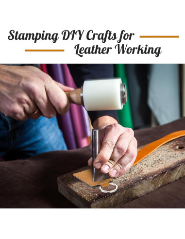 50 Llaveros de Cuero PU Wonderjune 6.5x4 cm Multicolor