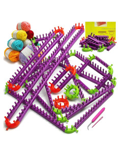 Kit de Tejer Ajustable UCDRMA con 21 Tamaños y 12 Hilos