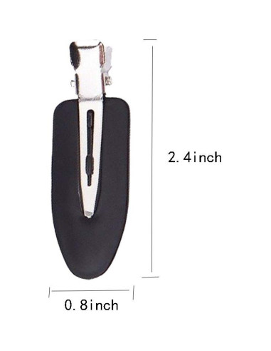 8 Clips para el Cabello Sin Doblado Conpru - Negro, Blanco, Rosa