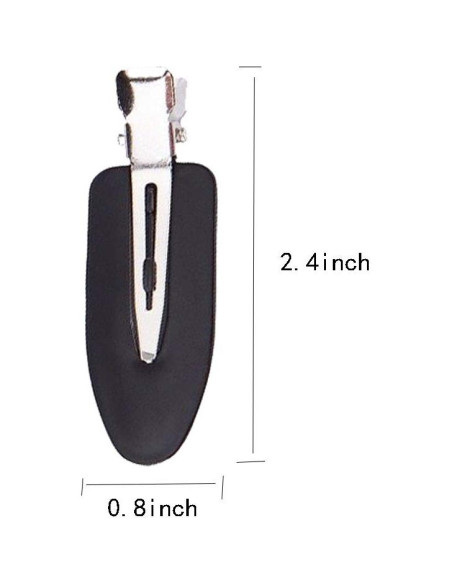 8 Clips para el Cabello Sin Doblado Conpru - Negro, Blanco, Rosa