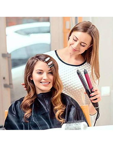 8 Clips para el Cabello Sin Doblado Conpru - Negro, Blanco, Rosa