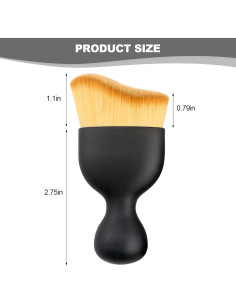 2 Cepillos de Limpieza para Interior de Coche Harewu Marrón 2