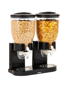 Dispensador de Cereal Doble Mind Reader 2 x 3.5L Negro