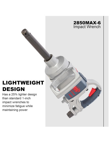 Llave de Impacto Ingersoll Rand 2850MAX-6 1" 2840.4 Nm 5,500 rpm