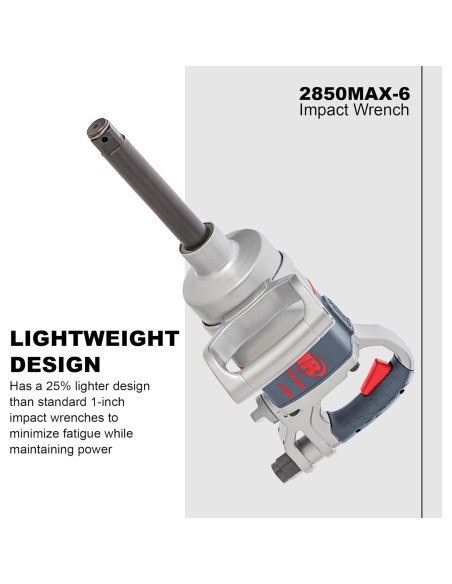 Llave de Impacto Ingersoll Rand 2850MAX-6 1" 2840.4 Nm 5,500 rpm