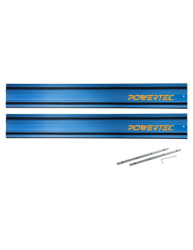 Juego de Rieles de Guía de Sierra POWERTEC 72153 110" Aluminio