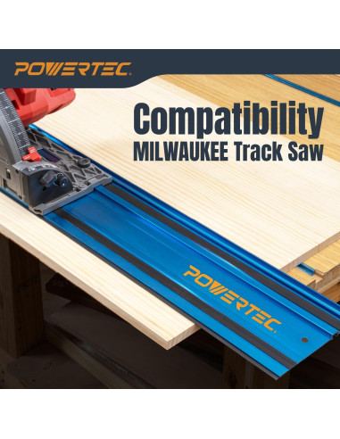 Juego de Rieles de Guía de Sierra POWERTEC 72153 110" Aluminio