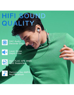 Reproductor MP3 AiMoonsa 64GB Bluetooth 5.2 Altavoz HD 2