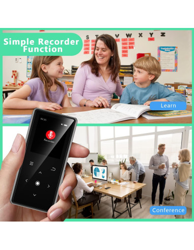 Reproductor MP3 AiMoonsa 64GB Bluetooth 5.2 Altavoz HD