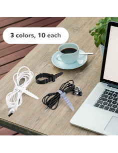 30 Bridas de Silicona Reutilizables 11.4 cm - Yuntop 2