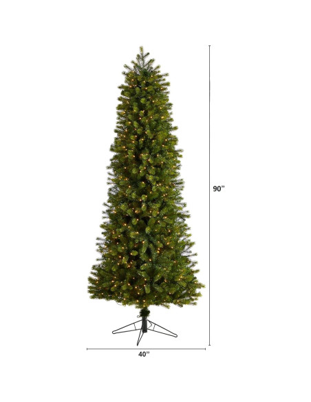 Árbol de Navidad Artificial Casi Natural 2.3m con 600 Luces LED