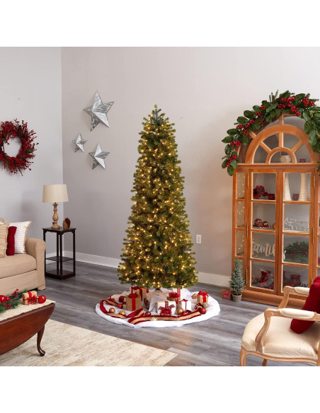 Árbol de Navidad Artificial Casi Natural 2.3m con 600 Luces LED