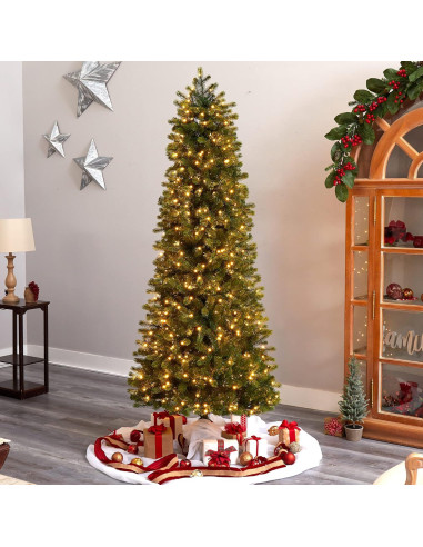 Árbol de Navidad Artificial Casi Natural 2.3m con 600 Luces LED