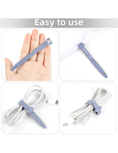 30 Bridas de Silicona Reutilizables 11.4 cm - Yuntop