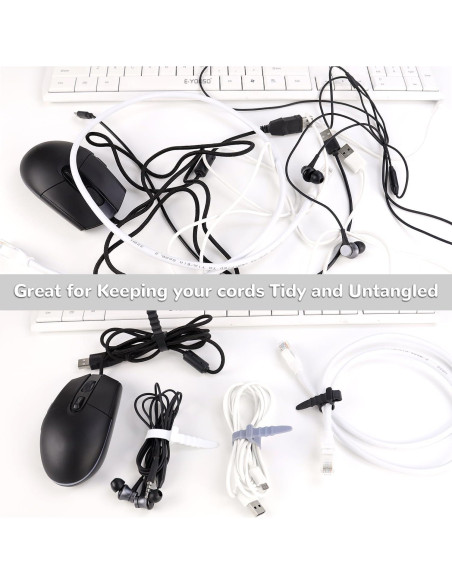 30 Bridas de Silicona Reutilizables 11.4 cm - Yuntop 30 Bridas de Silicona Reutilizables 11.4 cm - Yuntop